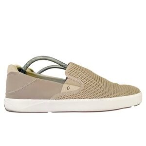 Olukai Shoes Men Size 11.5 Lae'ahi Slip On Beach Sneakers Tan Beige